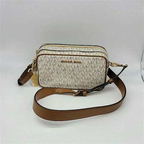 Michael Kors Connie Small Camera Bag Vanilla Acorn 